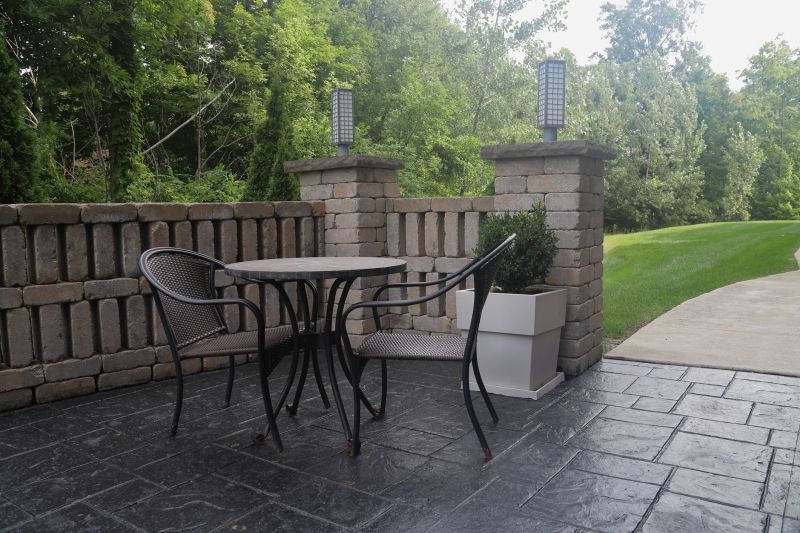 Outdoor Living Area with Stamped Concrete