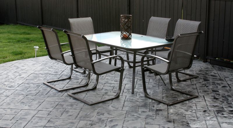 Patio with Decorative Stamping